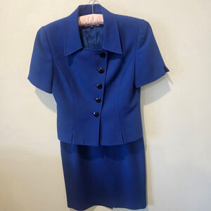 Women's Kasper A.S.L. Vibrant Blue Petite Skirt Suit 6P